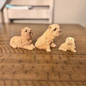 VINTAGE 86’ & 88’ UDC (United Design Corp) Sharpei Dog Miniature Figurines